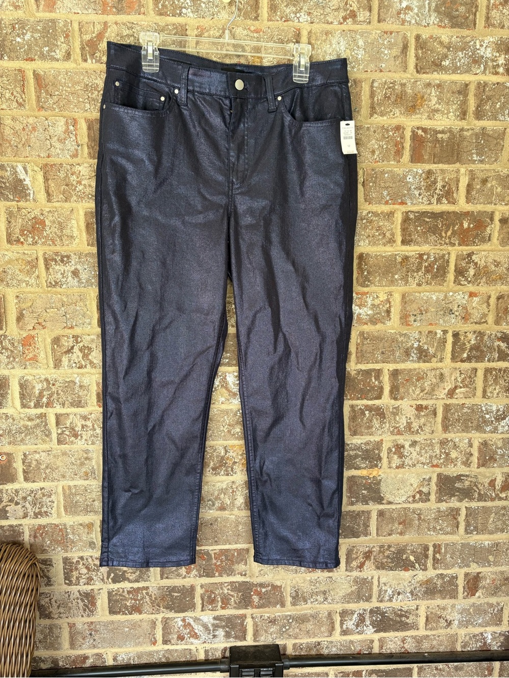 NWT Talbots Slim Straight Ankle Jean Sz 12 Indigo Foil
